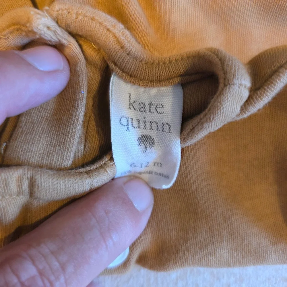 Kate Quinn Organic Cotton Tunic and Ruffle Bloomer Set Brown 6-12M